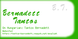 bernadett tantos business card